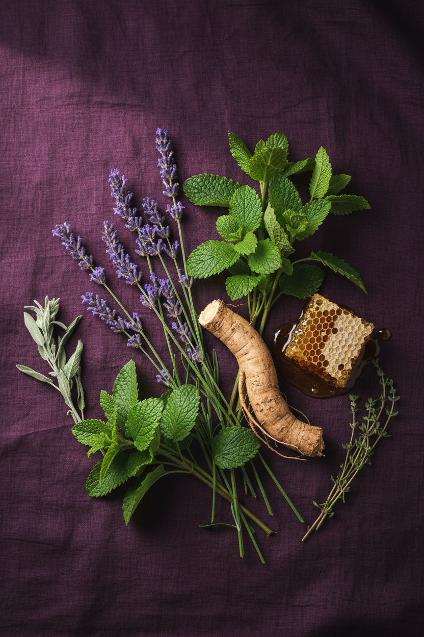 Botanical Ingredients Flat Lay