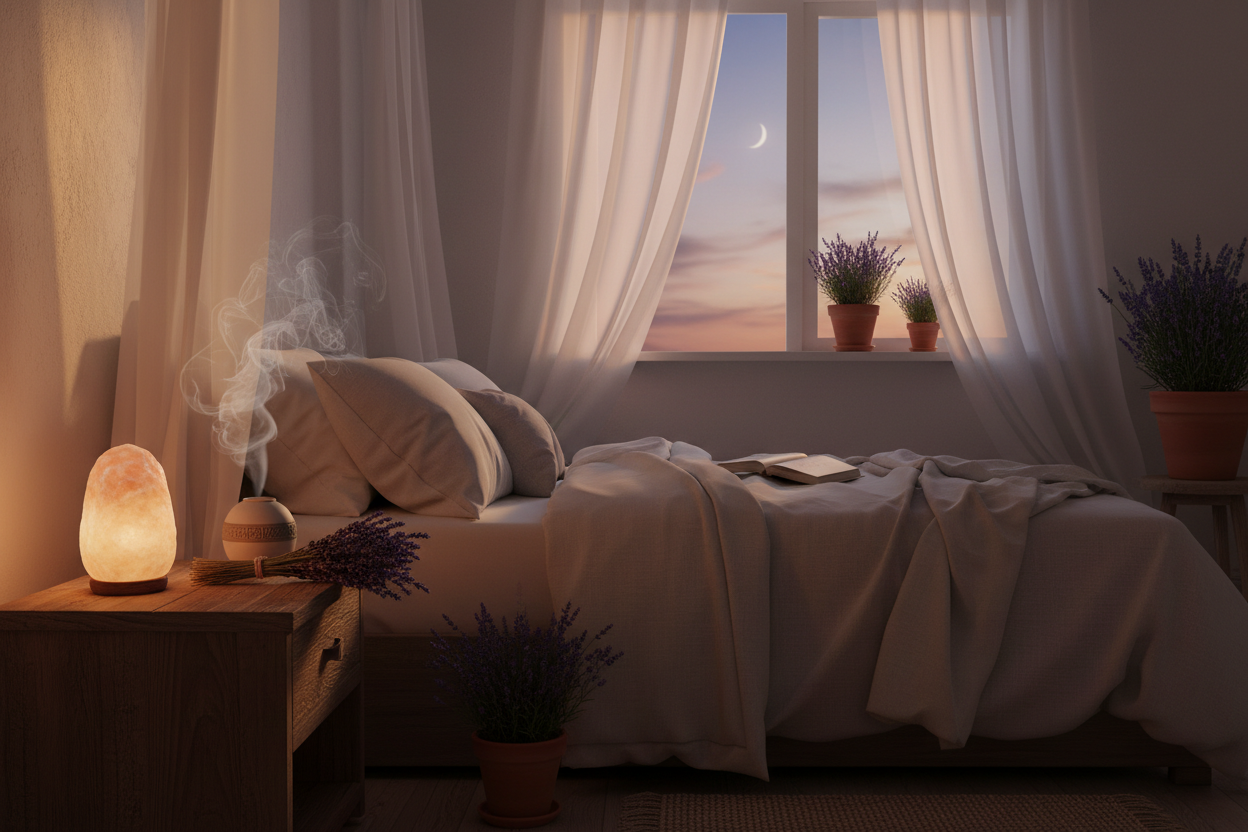 natural sources of melatonin through light, lavender sensory cues